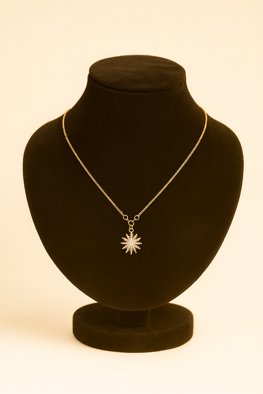 Golden Aurora Black Stone Pendant