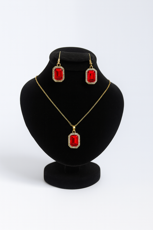 Crimson Royal Emerald Set