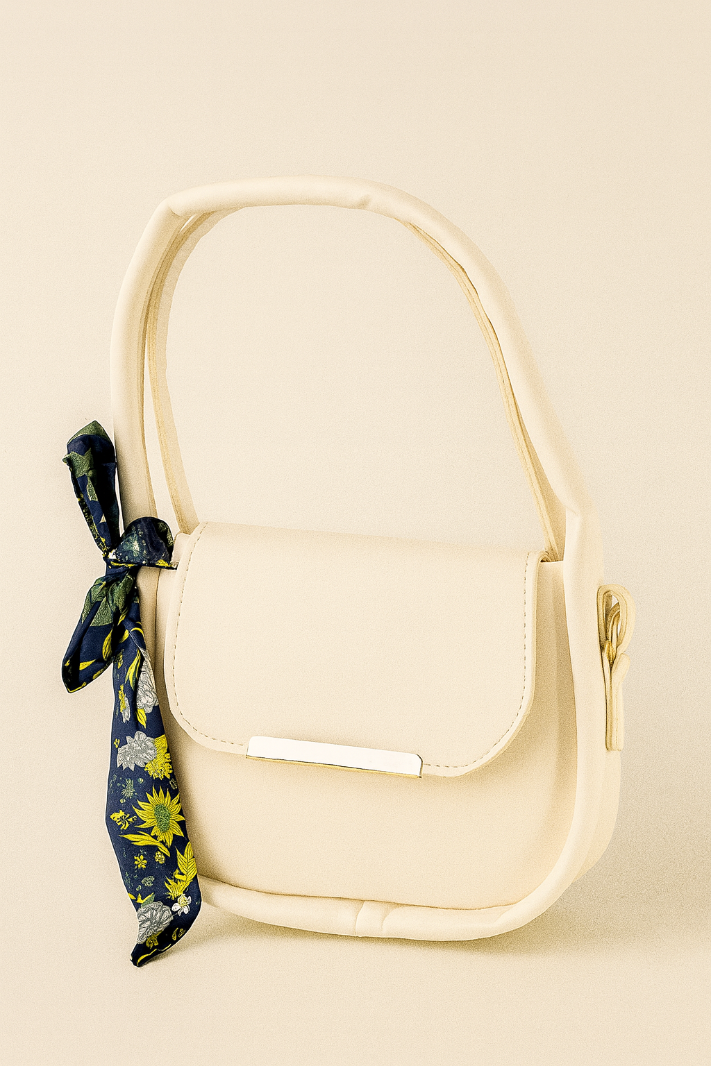 Soft Hobo Shoulder Bag(White)